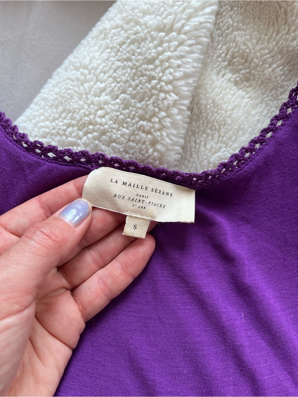 Sézane Salma Purple Knit Midi Dress - size Small - Picture 6 of 9